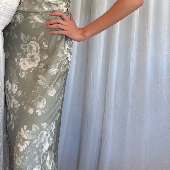 Reformation Sage Green Floral Midi Dress - Picture 16 of 16